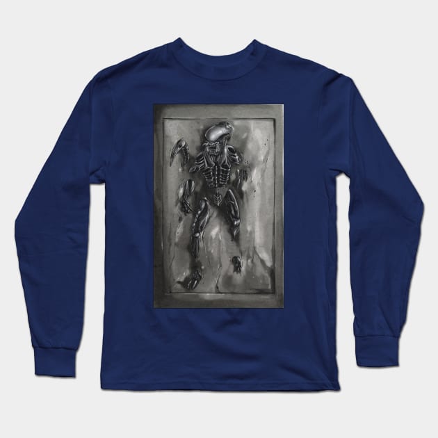 Alien in Carbonite Long Sleeve T-Shirt by masciajames